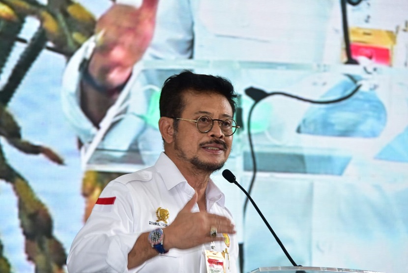Menteri Pertanian (Mentan) Syahrul Yasin Limpo melakukan peninjauan ke salah satu dari lima zona kawasan lumbung pangan atau 