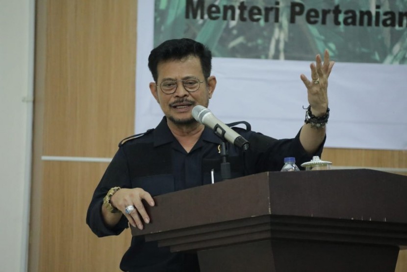Menteri Pertanian (Mentan), Syahrul Yasin Limpo, mengisi kuliah umum di Fakultas  Pertanian Universitas Hasanuddin (Unhas) 