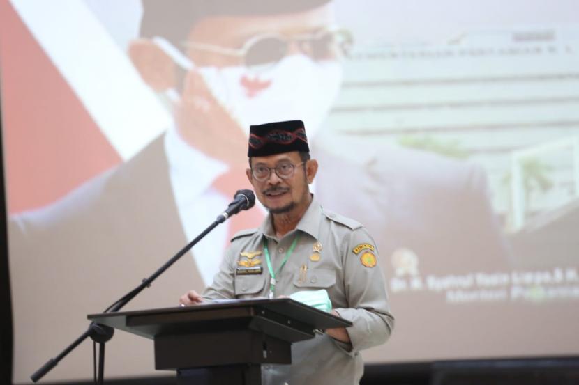 Menteri Pertanian (Mentan) Syahrul Yasin Limpo. Syahrul meminta masyarakat terus mendukung para petani.