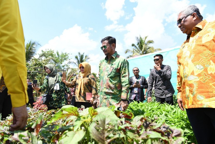 Menteri Pertanian (Mentan) Syahrul Yasin Limpo saat membuka Peringatan Hari Pangan Sedunia.