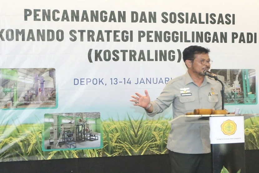 Menteri Pertanian Syahrul Yasin Limpo. Mentan menyatakan Kementan tengah mempersiapkan mesin ATM beras untuk masyarakat miskin dan dhuafa.