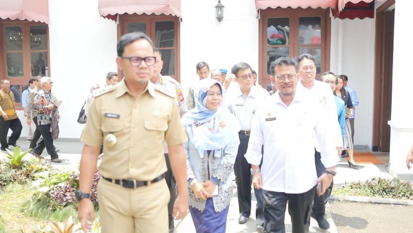 Menteri Pertanian Syahrul Yasin Limpo (SYL) meresmikan Open Virtual Literacy Room serta Grand Launching Museum Tanah dan Pertanian Indonesia, Selasa (3/3).
