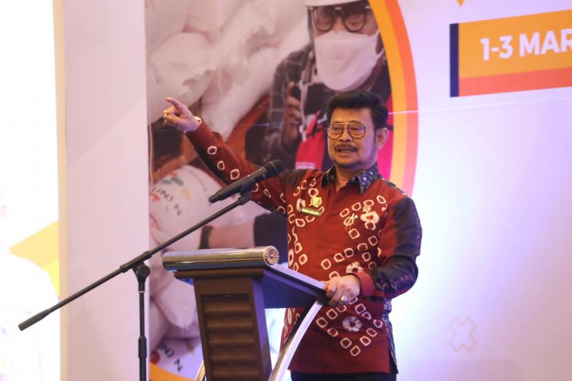 Menteri Pertanian Syahrul Yasin Limpo. Mentan menegaskan pemerintah mendukung Gabungan Pengusaha Kelapa Sawit Indonesia (Gapki) dalam pengembangan industri sawit berkelanjutan di Tanah Air.