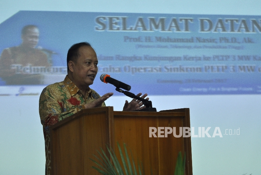 Indonesian Minister of Research, Technology, and Higher Education Mohamad Nasir
