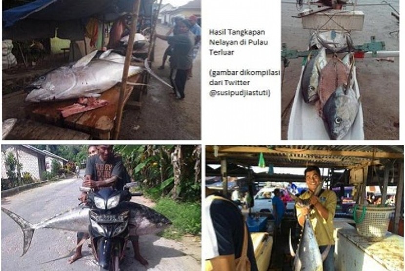 menteri susi pamer hasil tangkapan nelayan 