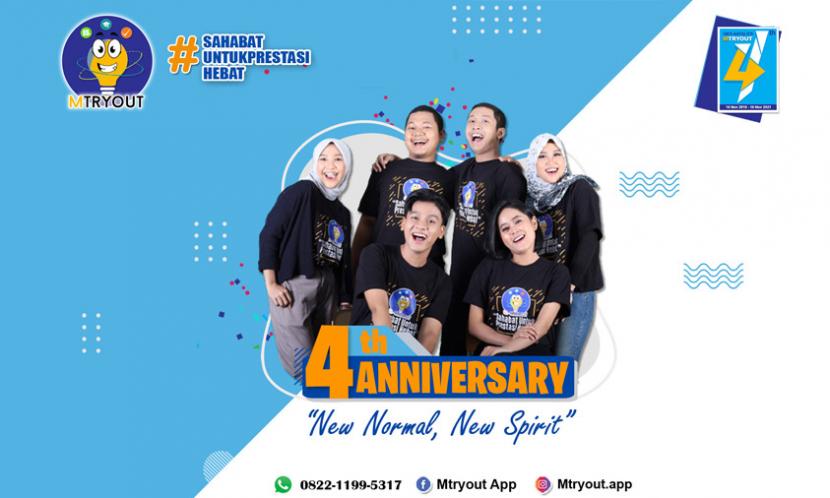  Menyambut HUT yang ke-4, kali ini MTryout menyelenggarakan beberapa kegiatan yang sangat menarik, diantaranya Tryout PAS, Talkshow Scholarship, Talkshow Inspirasi dan Scholarship Fair.