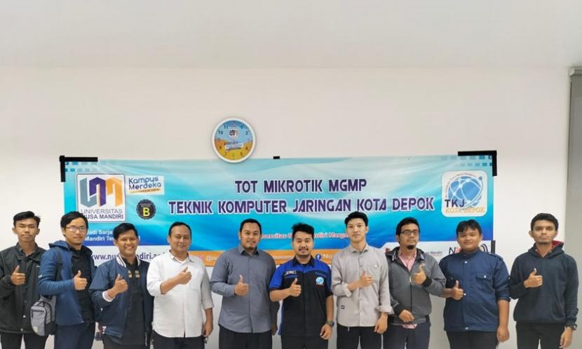 MGMP TJK mengadakan sertifikasi mikrotik di Universitas Nusa Mandiri kampus Margonda.