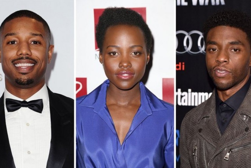 Michael B. Jordan, Lupita Nyong'o dan Chadwick Boseman