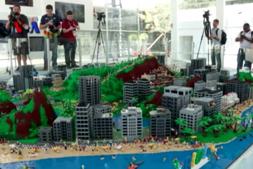 Miniatur kota Rio di Olimpiade dari Lego