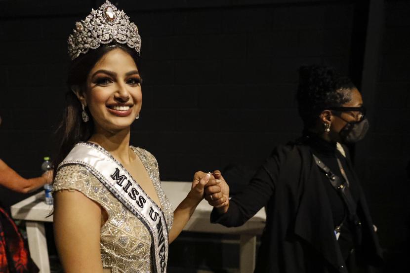 Miss Universe 2021 Harnaaz Sandhu. Ilustrasi.