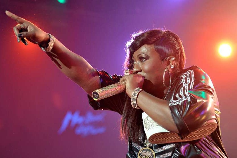 Penyanyi rap Missy Elliott yang juga pemenang Grammy empat kali ini menerima bintang di Hollywood Walk of Fame.