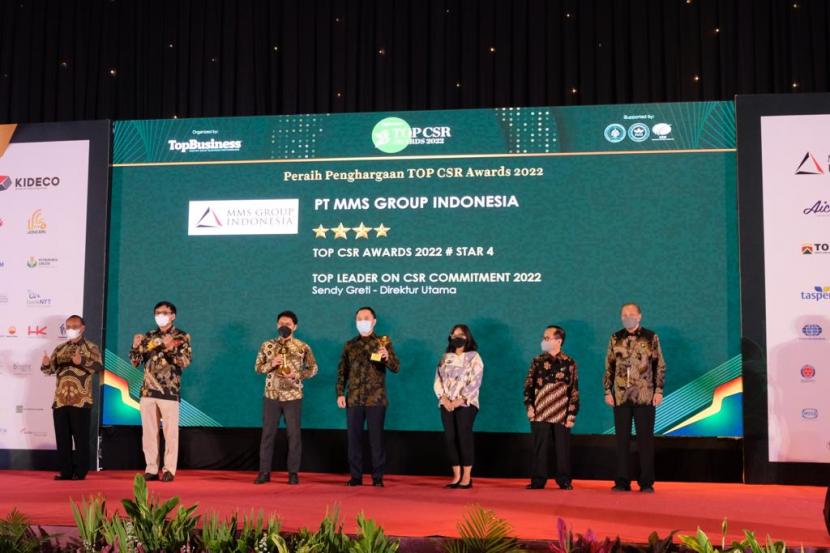 MMS Group Indonesia (MMSGI) dan anak perusahaannya meraih penghargaan Top CSR Awards 2022.