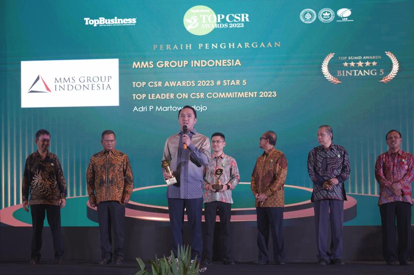MMS Group Indonesia (MMSGI) kembali meraih penghargaan TOP CSR Awards dengan kategori Excellence atau bintang 5. 