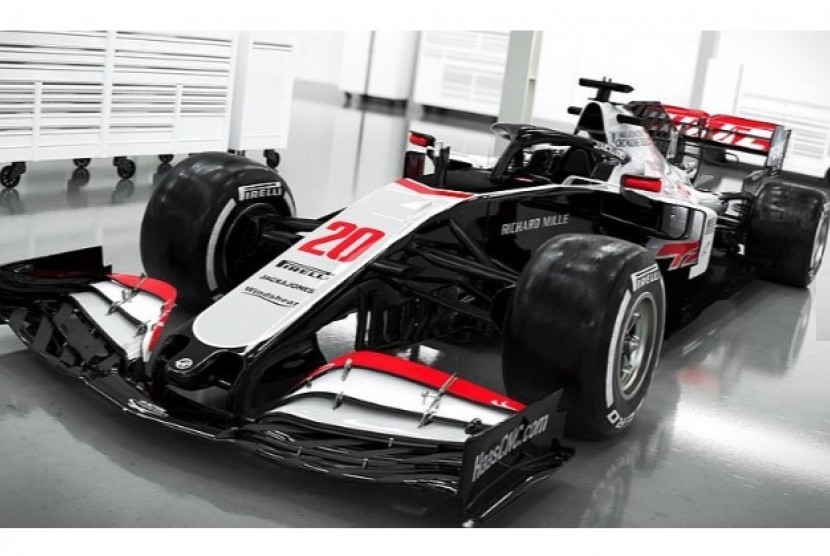 Mobil Formula Satu (F1) VF-20 Haas untuk musim 2020.