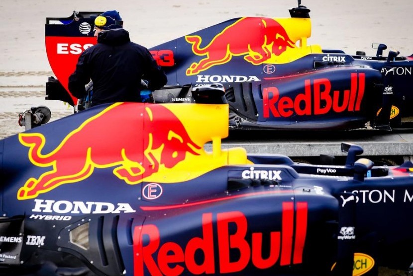 Mobil Red Bull Racing yang akan dikendarai Max Verstappen di F1 2020.