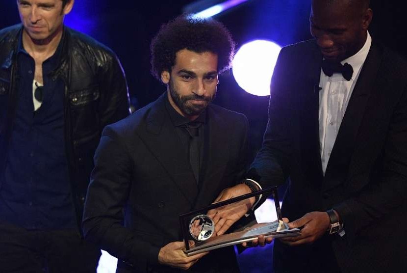 Mohamed Salah meraih penghargaan FIFA Puskas Award di ajang the Best FIFA Football Awards 2018 