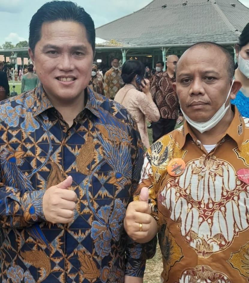 Monisyah, Wakil Ketua Umum Dewan Pimpinan Nasional (DPN) Seknas Jokowi bersama Menteri BUMN Erick Thohir