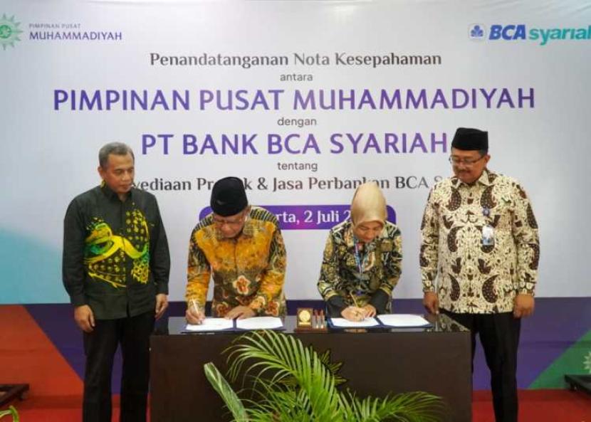 MoU antara PP Muhammadiyah dan BCA Syariah, Selasa (2/7/2024).