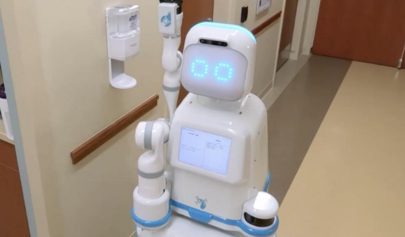 Moxi jadi perawat robotik yang bantu meringankan tugas pekerja medis.