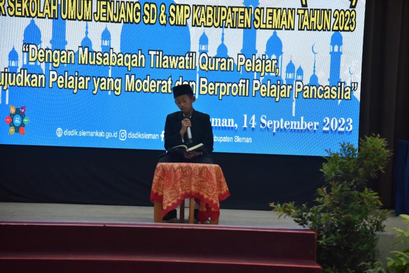 MTQ tingkat pelajar di Sleman, Yogyakarta.