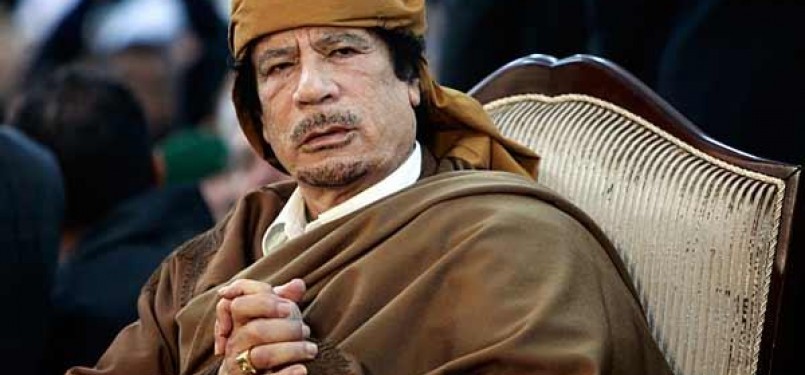 Mantan Presiden Libya terguling, Muammar Qadafi.