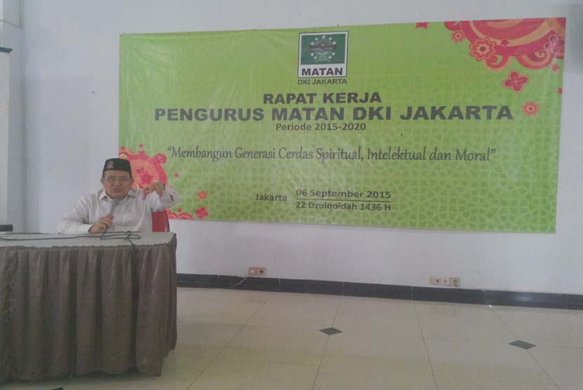 Mudir Jatman DKI Jakarta KH Wahfiudin turut menghadiri pembukaan raker perdana  Matan DKI Jakarta di Jakarta, Ahad (6/9).