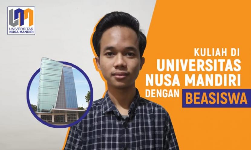 Muhamad Wahyu Pratama, mahasiswa Universitas Nusa Mandiri (UNM) penerirma beasiswa KIP-Kuliah.
