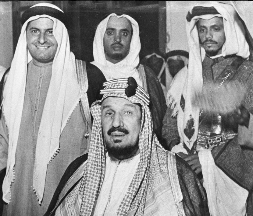 Muhammad Asad saat bersama pendiri Arab Saudi. 