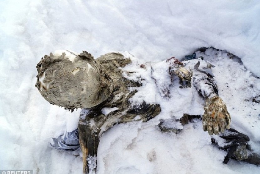 mumi yang ditemukan di pegunungan Meksiko diduga pendaki gunung yang hilang