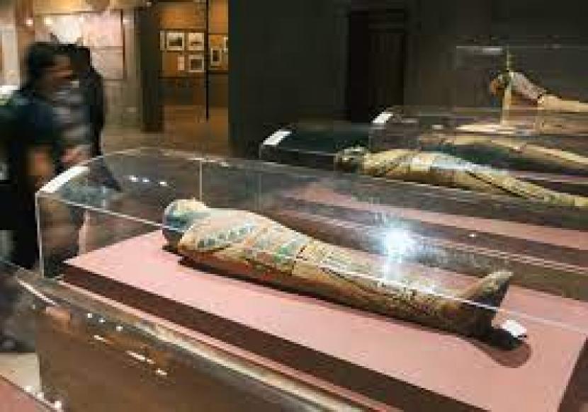 Mumi Yunani-Romawi di Aswan. Mesir.