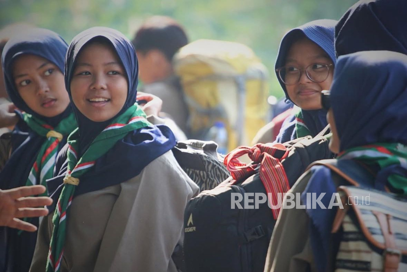 Murid SMP Muhammadiyah 32, Keagungan, Jakarta Barat yang menjadi salah satu lokasi uji coba sekolah swasta gratis tahun ajaran 2025/2026.