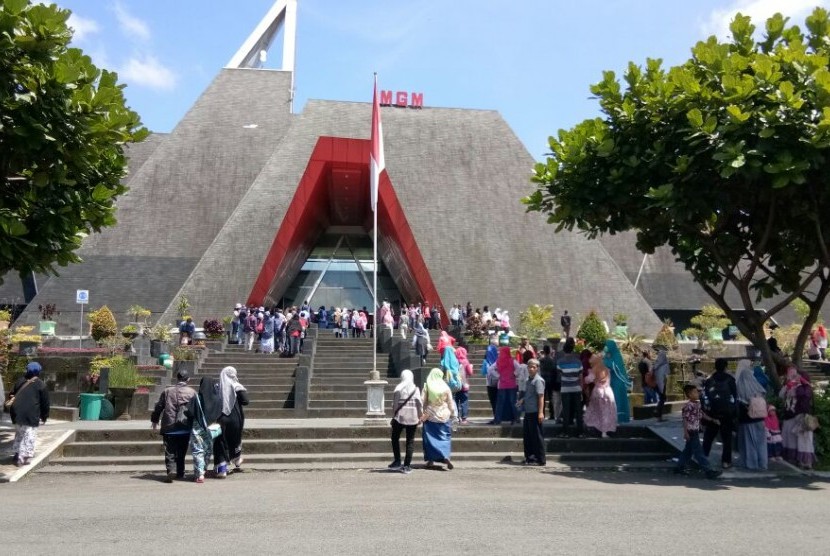 Museum Gunungapi Merapi ramai dikunjungi saat musim liburan.