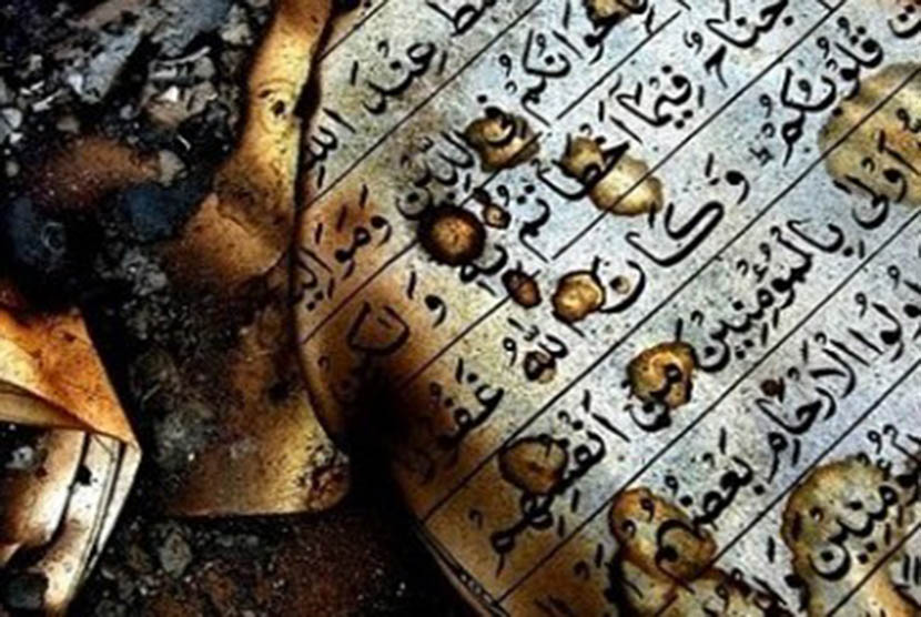 Pembakaran Alquran di Swedia Picu Kerusuhan. Foto: Mushaf alquran yang dibakar (ilustrasi)