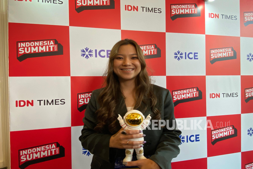 Musisi Danilla Riyadi usai menjadi pembicara di Indonesia Summit 2025, Jakarta, Rabu (27/8/2025). 