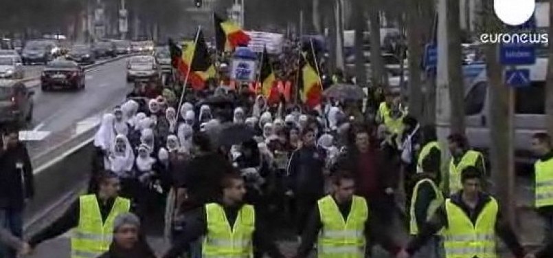 Muslim Belgia menggelar 