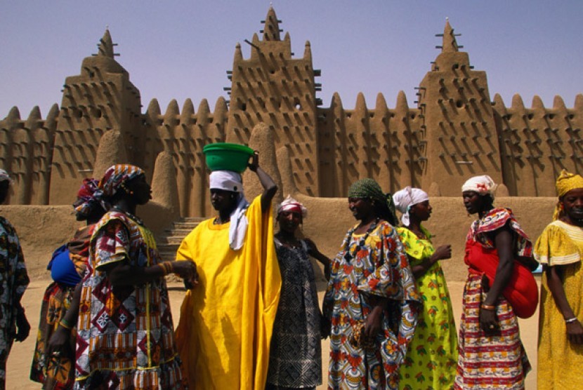  Muslimah di Timbuktu, Mali, Afrika Barat.
