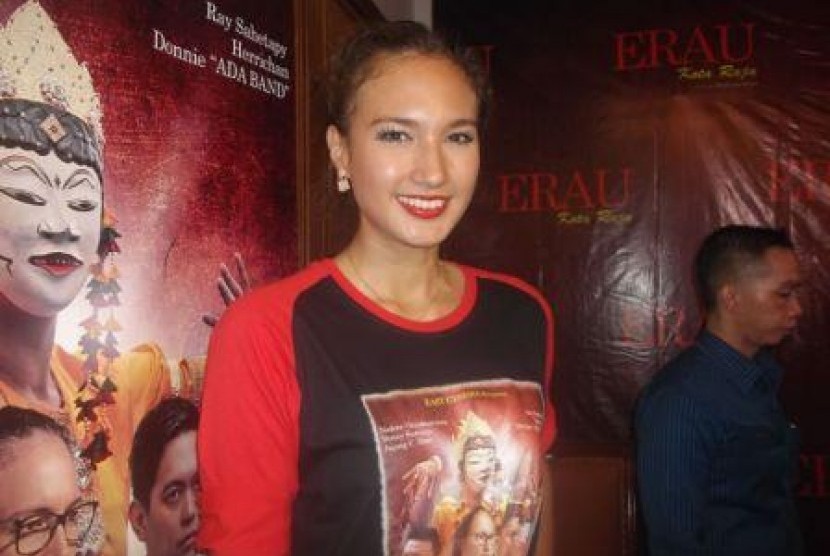 Nadine Chandrawinata dalam peluncuran trailer film 'Erau Kota Raja