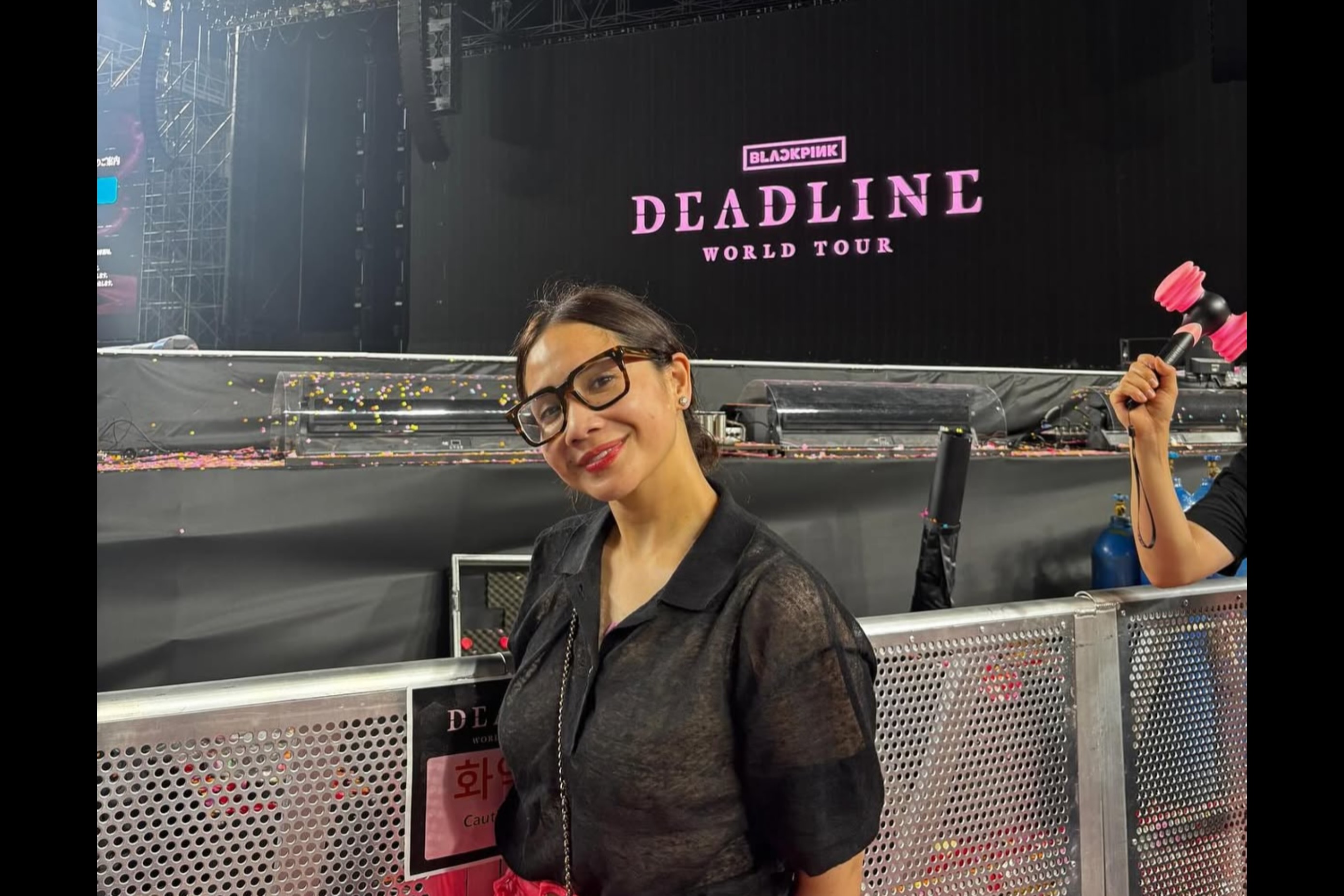 Nagita Slavina menonton konser Blackpink di Seoul, Korea Selatan, pada Ahad (6/7/2025).