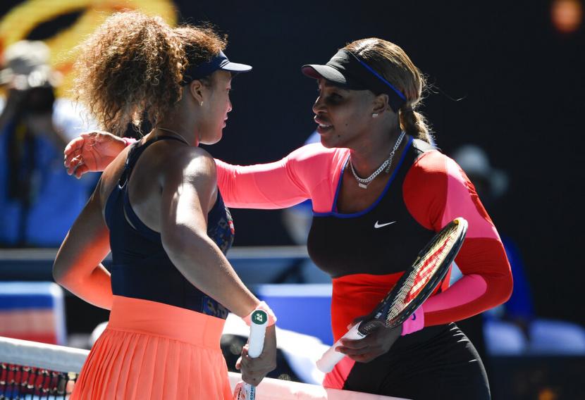 Naomi Osaka hentikan langkah Serena Williams di Perempat Final Australia Open, Kamis (18/2).