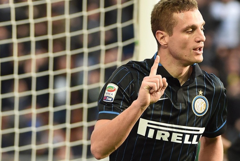Nemanja Vidic ketika masih berseragam Inter Milan.