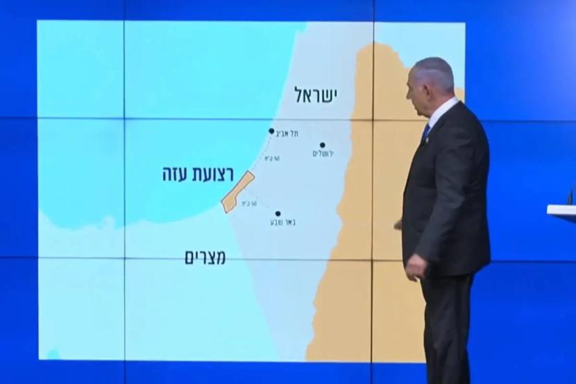 Netanyahu Deklarasikan peta terbaru Israel 