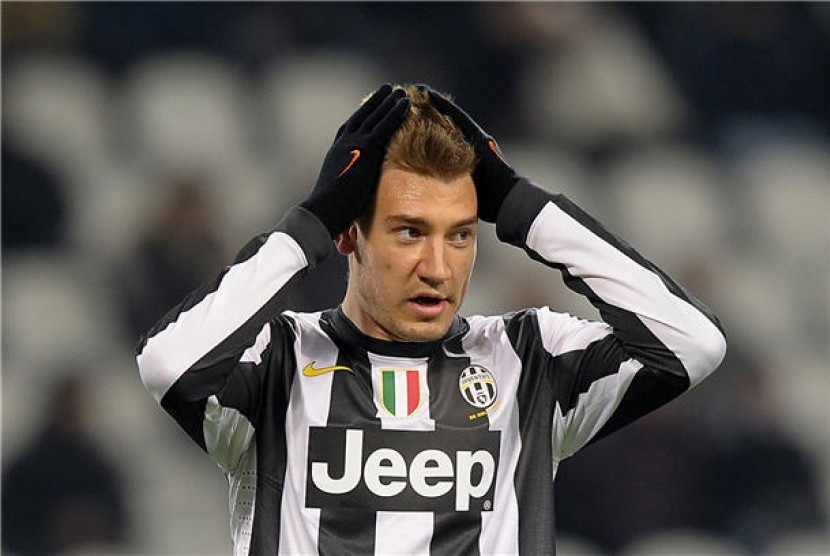 Nicklas Bendtner saat masih memperkuat Juventus.