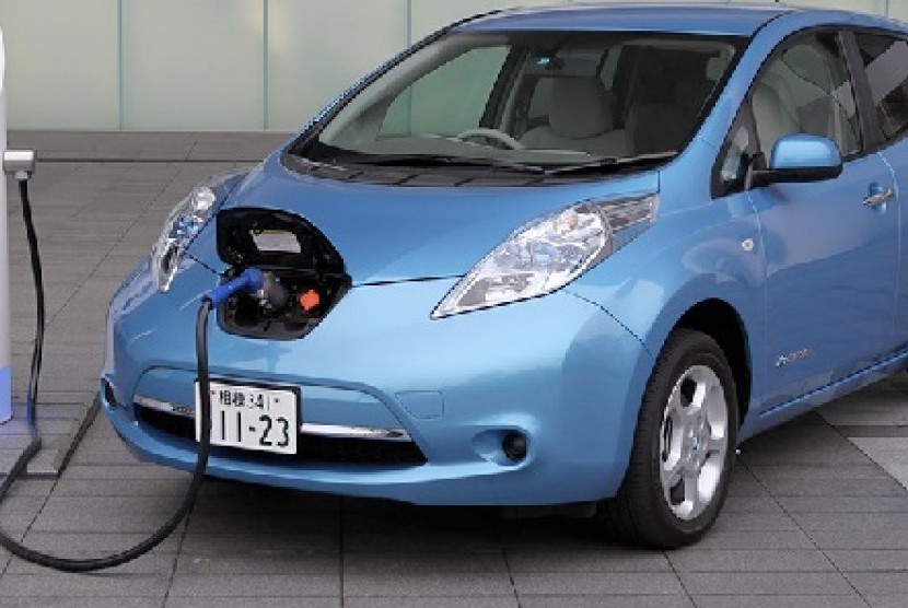 Nissan Electrical Car. Ilustrasi