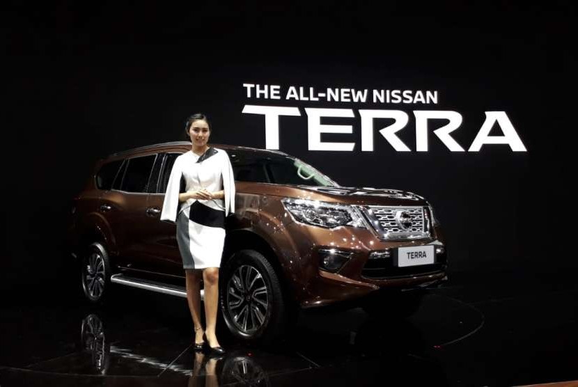 Nissan meluncurkan SUV premium, The All-New Nissan Terra Rp 460 juta, di Gaikindo Indonesia International Auto Show (GIIAS) yang ke-26 di Indonesia, Kamis (2/8). 