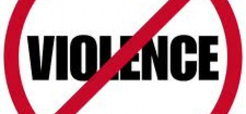 No violence sign (illustration)