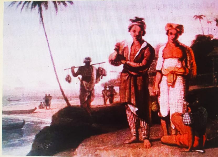 Nyonya Belanda pergi plesiran di Sunda Kalapa pada zaman dahulu.