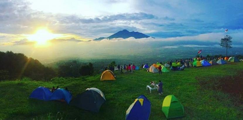 Objek wisata Bukit Alas Bandawasa di Kecamatan Cigombong, Bogor, Jawa Barat ditutup pada Ahad (31/5).