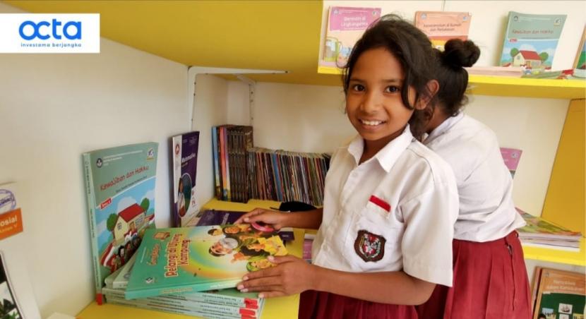 Octa Investama Berjangka dan Happy Hearts bangun perpustakaan sekolah.