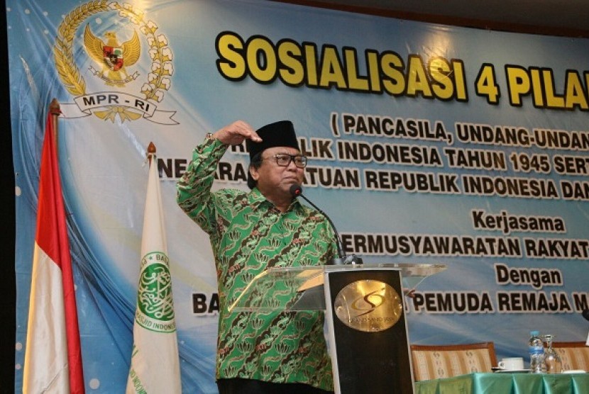 Oesman Sapta saat sosialisasi empat pilar