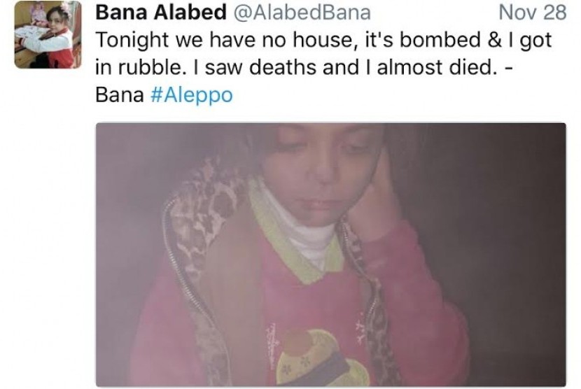 On November 28, a picture of the young Syrian girl covered in dust was uploaded to Twitter with the text: 